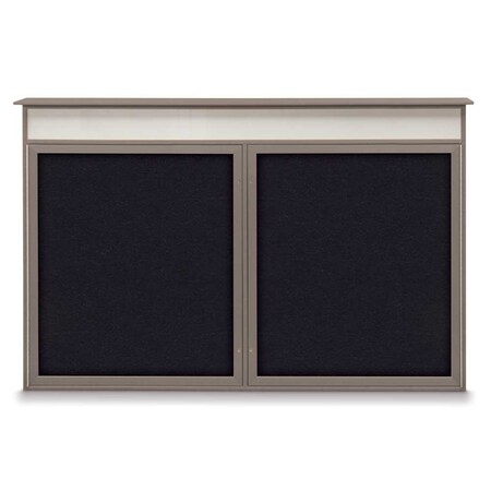 United Visual Products Open Faced Traditional Rounded Corkboard UV647ARC-GOLD-BLACK